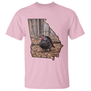 Georgia Turkey Hunting T Shirt Camo American Flag Hunter Gift TS12 Light Pink Print Your Wear