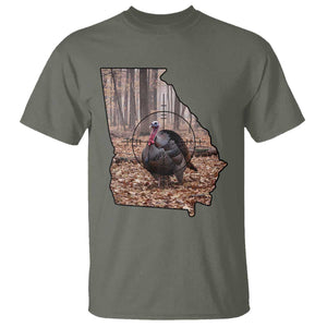 Georgia Turkey Hunting T Shirt Camo American Flag Hunter Gift TS12 Military Green Print Your Wear