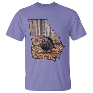 Georgia Turkey Hunting T Shirt Camo American Flag Hunter Gift TS12 Violet Print Your Wear