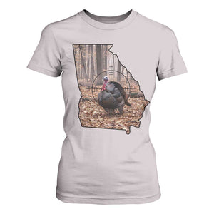 Georgia Turkey Hunting T Shirt For Women Camo American Flag Hunter Gift TS12 Ice Gray Print Your Wear