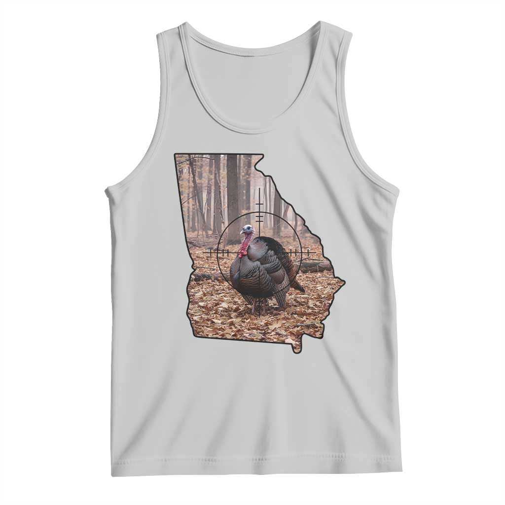 Georgia Turkey Hunting Tank Top Camo American Flag Hunter Gift TS12 Ash Print Your Wear