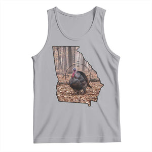 Georgia Turkey Hunting Tank Top Camo American Flag Hunter Gift TS12 Athletic Heather Print Your Wear