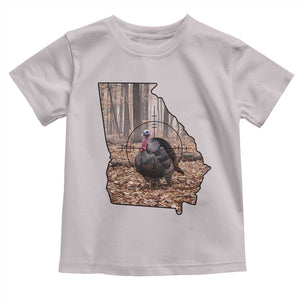 Georgia Turkey Hunting Toddler T Shirt Camo American Flag Hunter Gift TS12 Ice Gray Print Your Wear