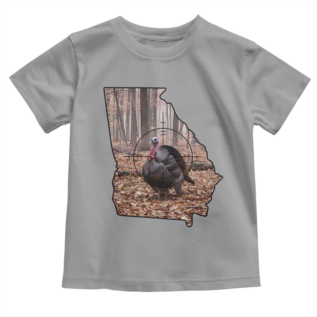 Georgia Turkey Hunting Toddler T Shirt Camo American Flag Hunter Gift TS12 Sport Gray Print Your Wear