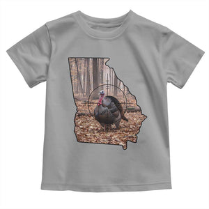 Georgia Turkey Hunting Toddler T Shirt Camo American Flag Hunter Gift TS12 Sport Gray Print Your Wear