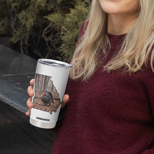 Georgia Turkey Hunting Tumbler Cup Camo American Flag Hunter Gift - Print Your Wear