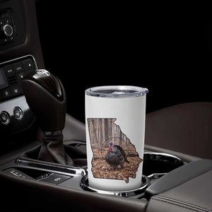 Georgia Turkey Hunting Tumbler Cup Camo American Flag Hunter Gift - Print Your Wear