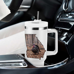 Georgia Turkey Hunting Tumbler With Handle Camo American Flag Hunter Gift TS12 Print Your Wear