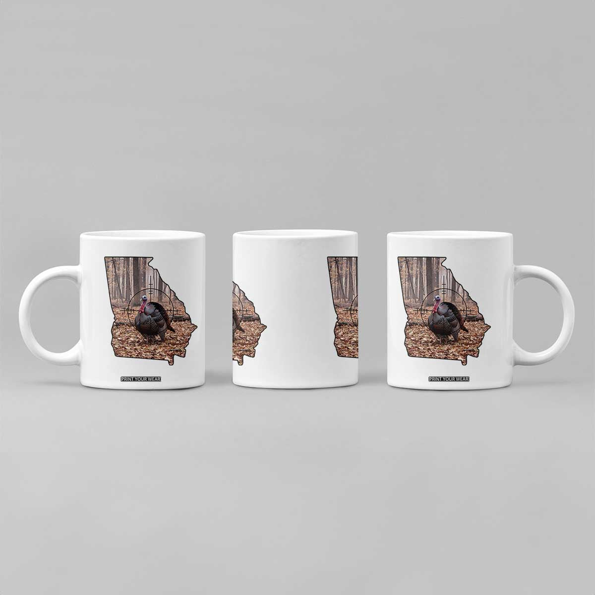 Georgia Turkey Hunting Coffee Mug Camo American Flag Hunter Gift TS12 Print Your Wear