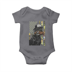Camo Hunting Dog Turkey American Pride Gift Baby Onesie TS12 Charcoal Print Your Wear