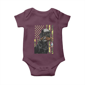 Camo Hunting Dog Turkey American Pride Gift Baby Onesie TS12 Maroon Print Your Wear