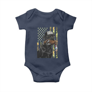Camo Hunting Dog Turkey American Pride Gift Baby Onesie TS12 Navy Print Your Wear