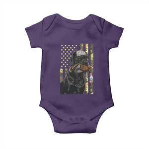Camo Hunting Dog Turkey American Pride Gift Baby Onesie TS12 Purple Print Your Wear