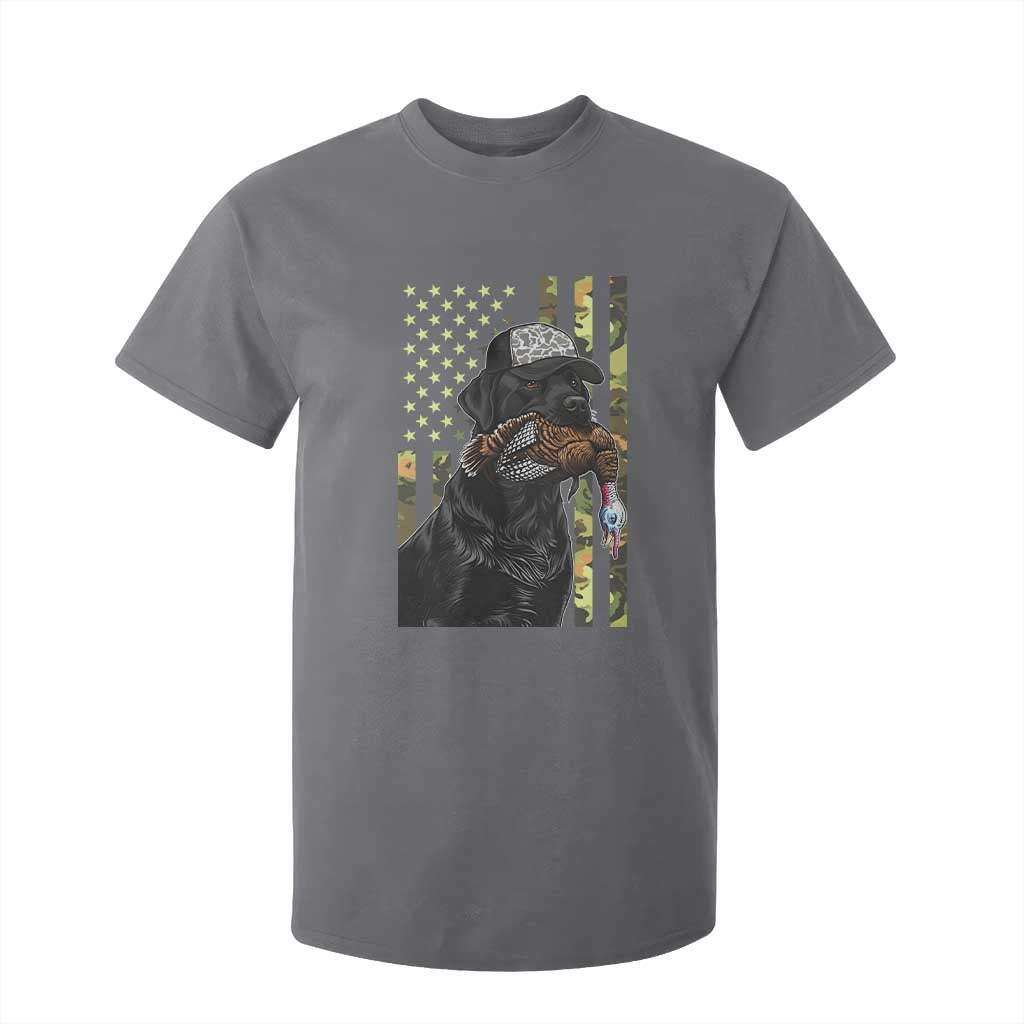 Camo Hunting Dog Turkey American Pride Gift T Shirt For Kid TS12 Charcoal Print Your Wear