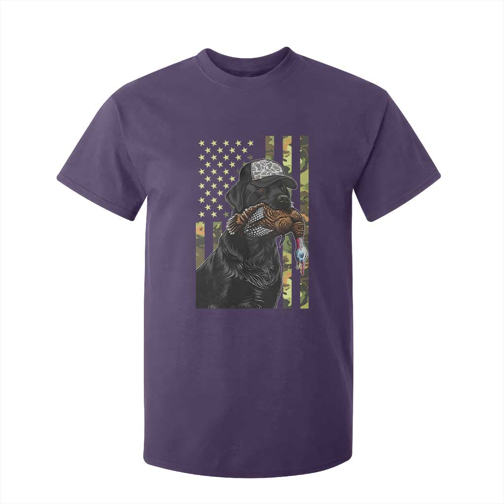 Camo Hunting Dog Turkey American Pride Gift T Shirt For Kid TS12 Purple Print Your Wear