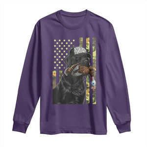Camo Hunting Dog Turkey American Pride Gift Long Sleeve Shirt TS12 Purple Print Your Wear