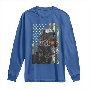 Camo Hunting Dog Turkey American Pride Gift Long Sleeve Shirt TS12 Royal Blue Print Your Wear
