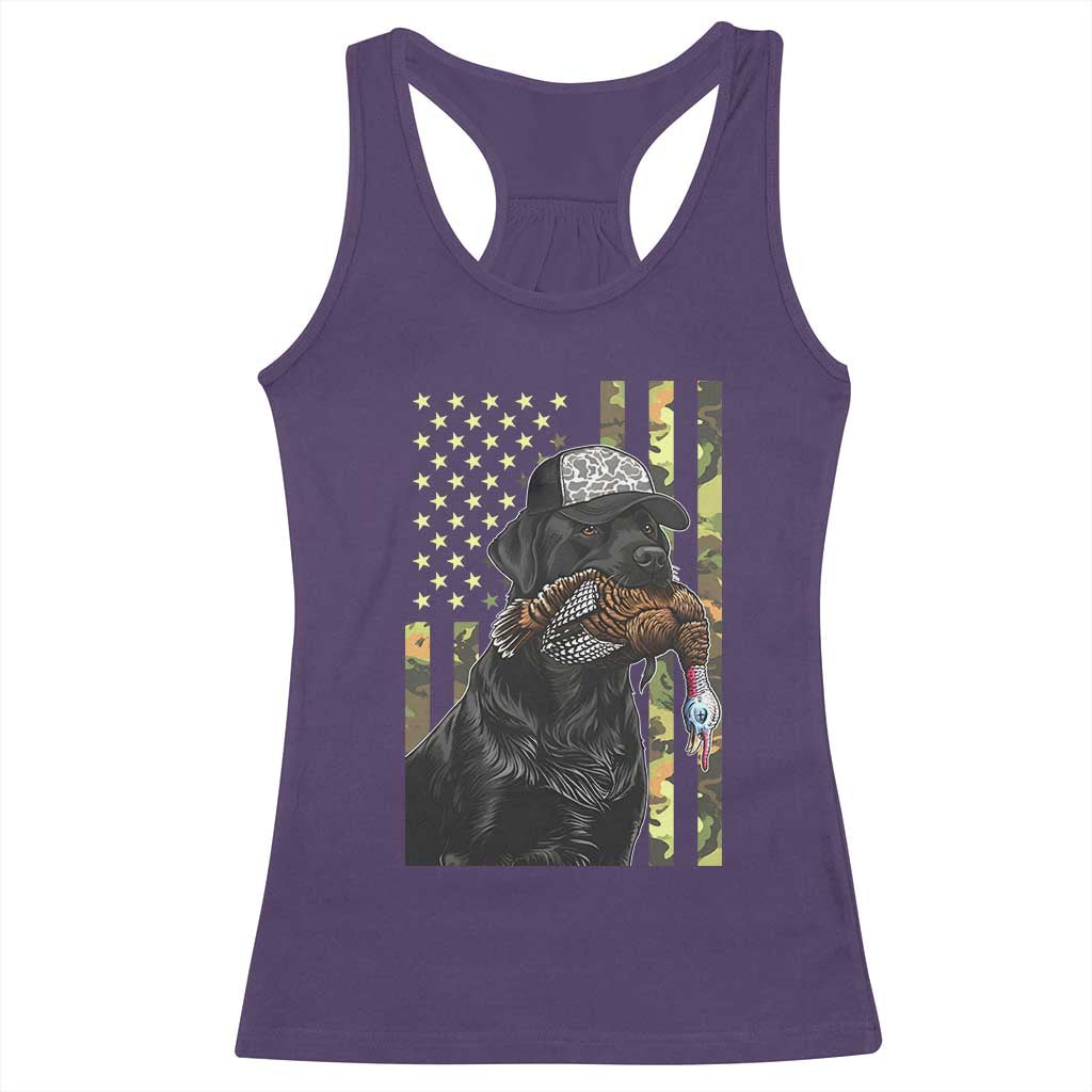 Camo Hunting Dog Turkey American Pride Gift Racerback Tank Top TS12 Purple Print Your Wear