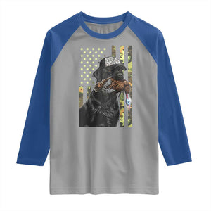 Camo Hunting Dog Turkey American Pride Gift Raglan Shirt TS12 Sport Gray Royal Print Your Wear