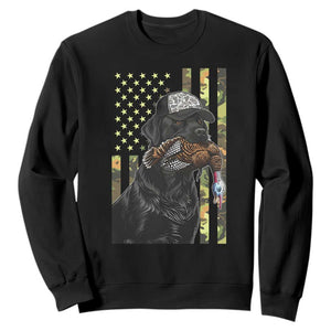 Camo Hunting Dog Turkey American Pride Gift Sweatshirt - Print Your Wear