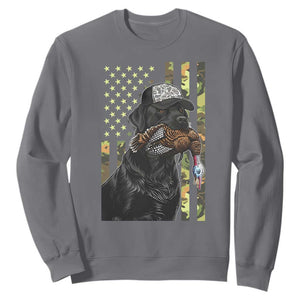 Camo Hunting Dog Turkey American Pride Gift Sweatshirt - Print Your Wear