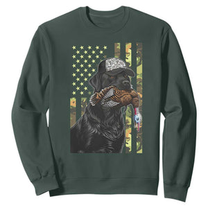Camo Hunting Dog Turkey American Pride Gift Sweatshirt - Print Your Wear