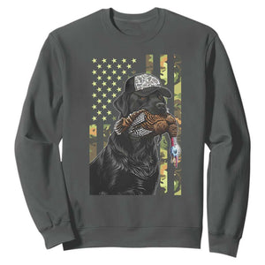 Camo Hunting Dog Turkey American Pride Gift Sweatshirt - Print Your Wear