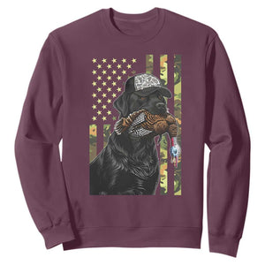 Camo Hunting Dog Turkey American Pride Gift Sweatshirt - Print Your Wear
