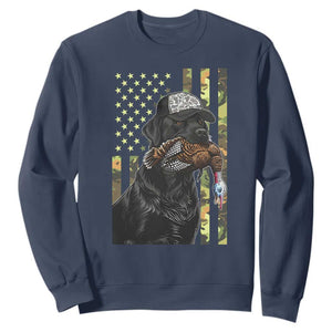 Camo Hunting Dog Turkey American Pride Gift Sweatshirt - Print Your Wear