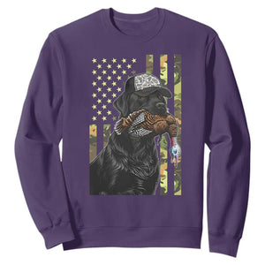 Camo Hunting Dog Turkey American Pride Gift Sweatshirt - Print Your Wear