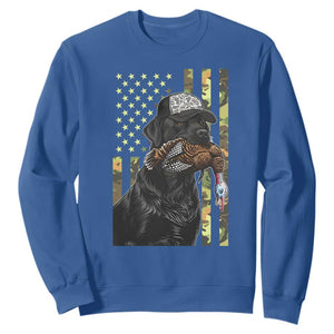 Camo Hunting Dog Turkey American Pride Gift Sweatshirt - Print Your Wear