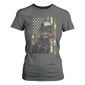 Camo Hunting Dog Turkey American Pride Gift T Shirt For Women TS12 Dark Heather Print Your Wear