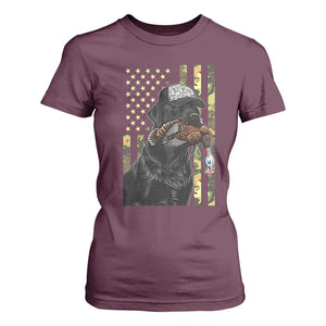 Camo Hunting Dog Turkey American Pride Gift T Shirt For Women TS12 Maroon Print Your Wear
