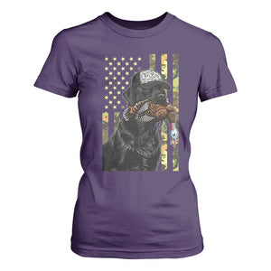 Camo Hunting Dog Turkey American Pride Gift T Shirt For Women TS12 Purple Print Your Wear