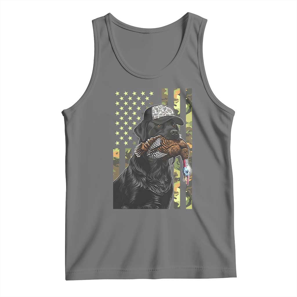 Camo Hunting Dog Turkey American Pride Gift Tank Top TS12 Black Heather Print Your Wear