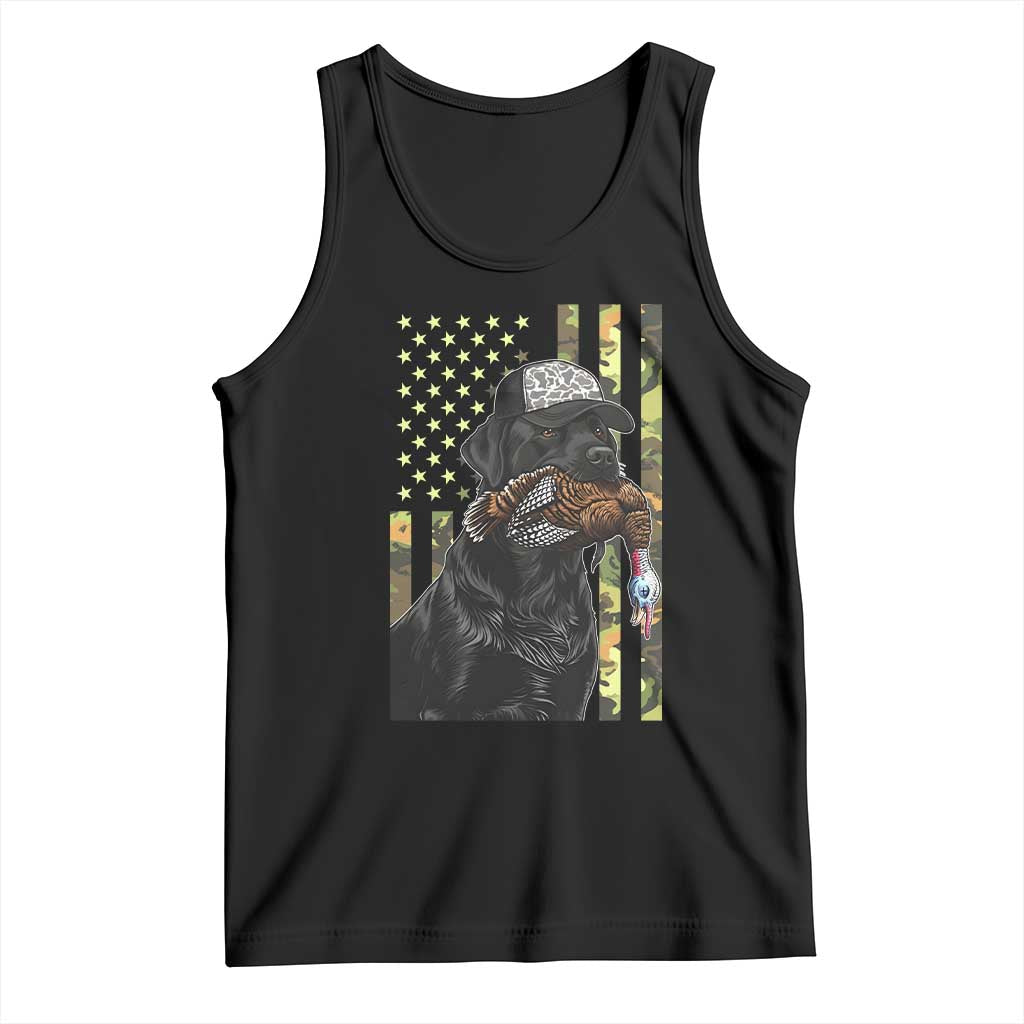 Camo Hunting Dog Turkey American Pride Gift Tank Top TS12 Black Print Your Wear