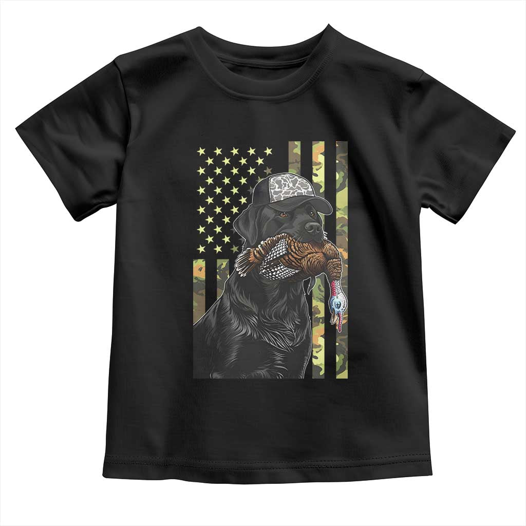 Camo Hunting Dog Turkey American Pride Gift Toddler T Shirt TS12 Black Print Your Wear