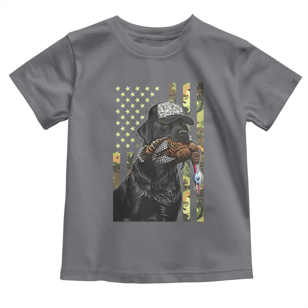 Camo Hunting Dog Turkey American Pride Gift Toddler T Shirt TS12 Charcoal Print Your Wear