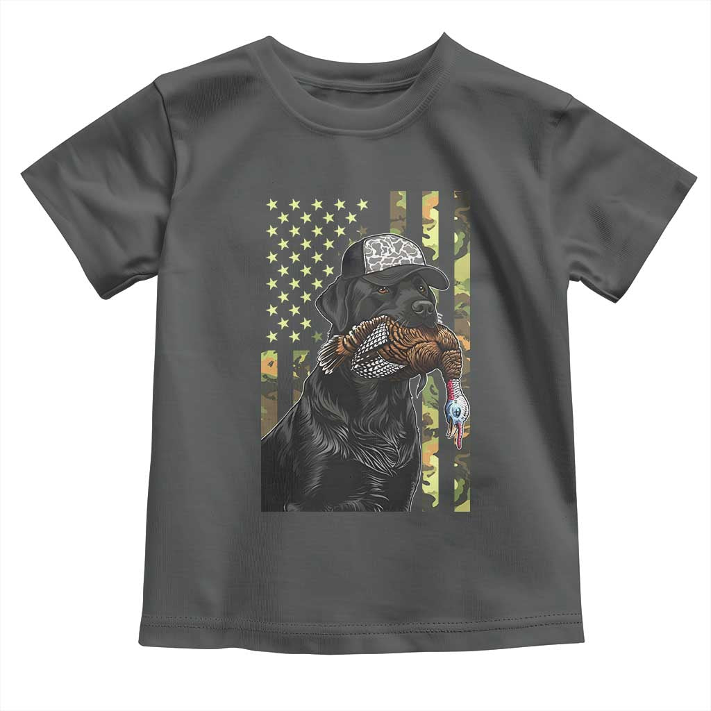 Camo Hunting Dog Turkey American Pride Gift Toddler T Shirt TS12 Dark Heather Print Your Wear