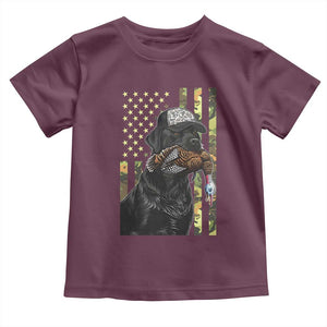 Camo Hunting Dog Turkey American Pride Gift Toddler T Shirt TS12 Maroon Print Your Wear