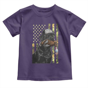 Camo Hunting Dog Turkey American Pride Gift Toddler T Shirt TS12 Purple Print Your Wear