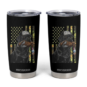 Camo Hunting Dog Turkey American Pride Gift Tumbler Cup - Print Your Wear