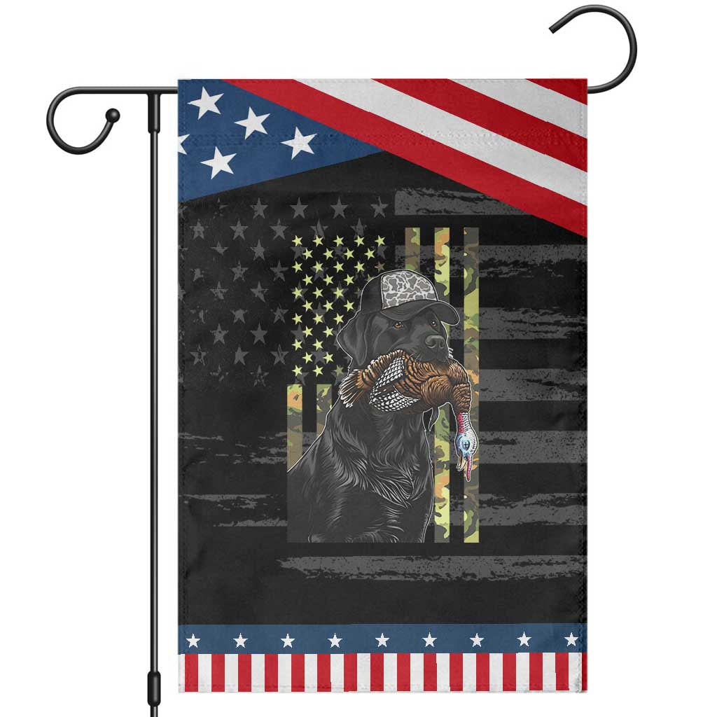 Camo Hunting Dog Turkey American Pride Gift Garden Flag TS12 Distressed Black Blue Print Your Wear