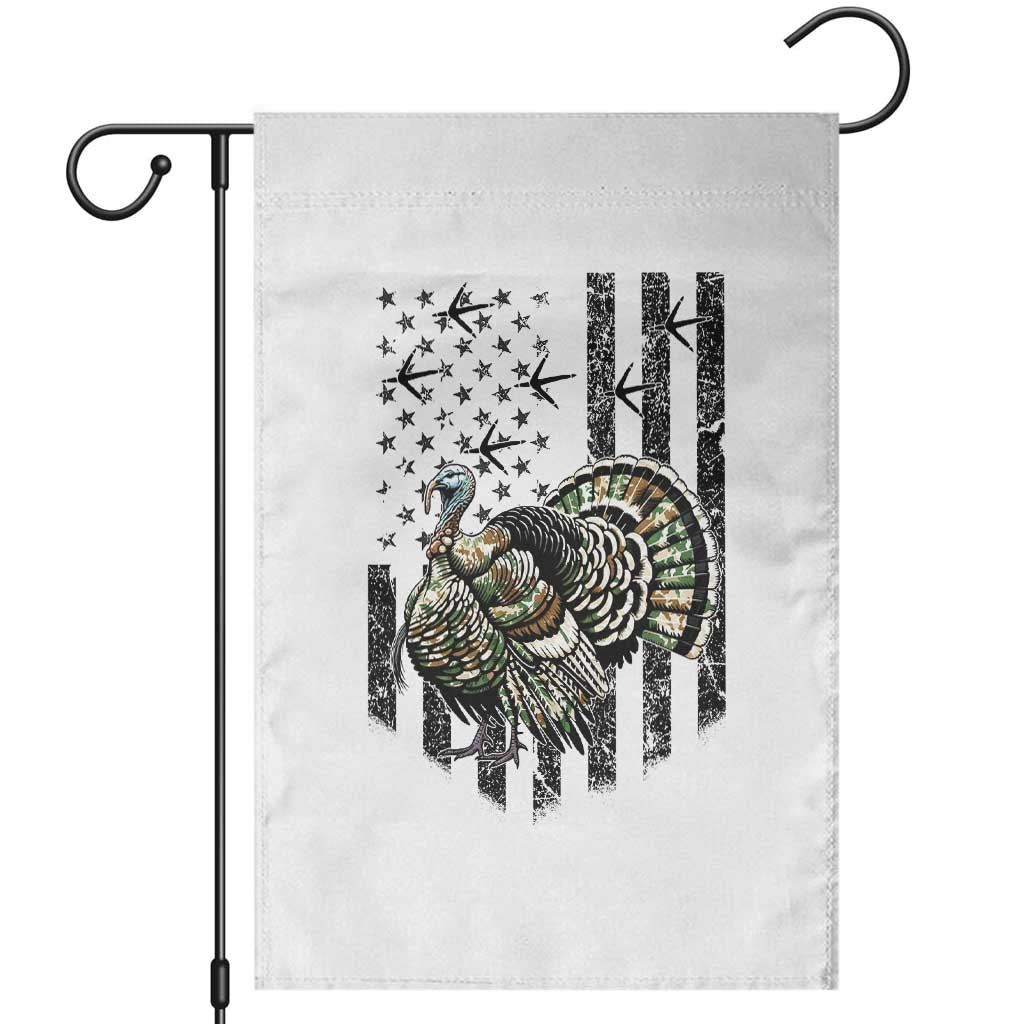 Turkey Hunter Garden Flag Patriotic American Flag Gift TS12 White Print Your Wear