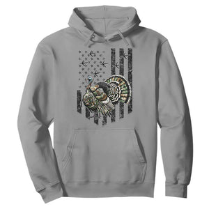 Turkey Hunter Hoodie Patriotic American Flag Gift TS12 Sport Gray Print Your Wear