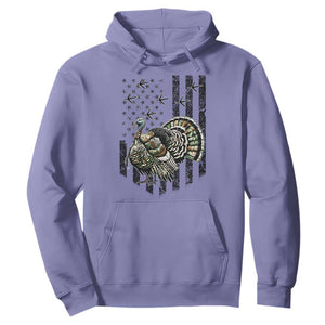 Turkey Hunter Hoodie Patriotic American Flag Gift TS12 Violet Print Your Wear