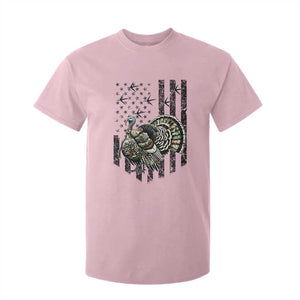 Turkey Hunter T Shirt For Kid Patriotic American Flag Gift TS12 Light Pink Print Your Wear
