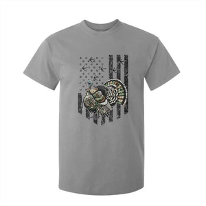 Turkey Hunter T Shirt For Kid Patriotic American Flag Gift TS12 Sport Gray Print Your Wear