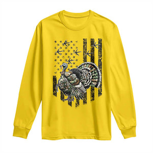 Turkey Hunter Long Sleeve Shirt Patriotic American Flag Gift TS12 Daisy Print Your Wear