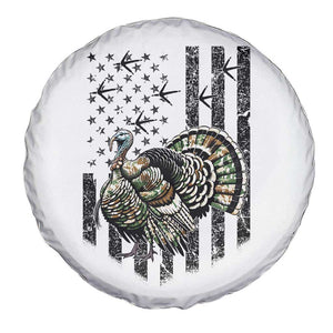 Turkey Hunter Spare Tire Cover Patriotic American Flag Gift TS12 Print Your Wear